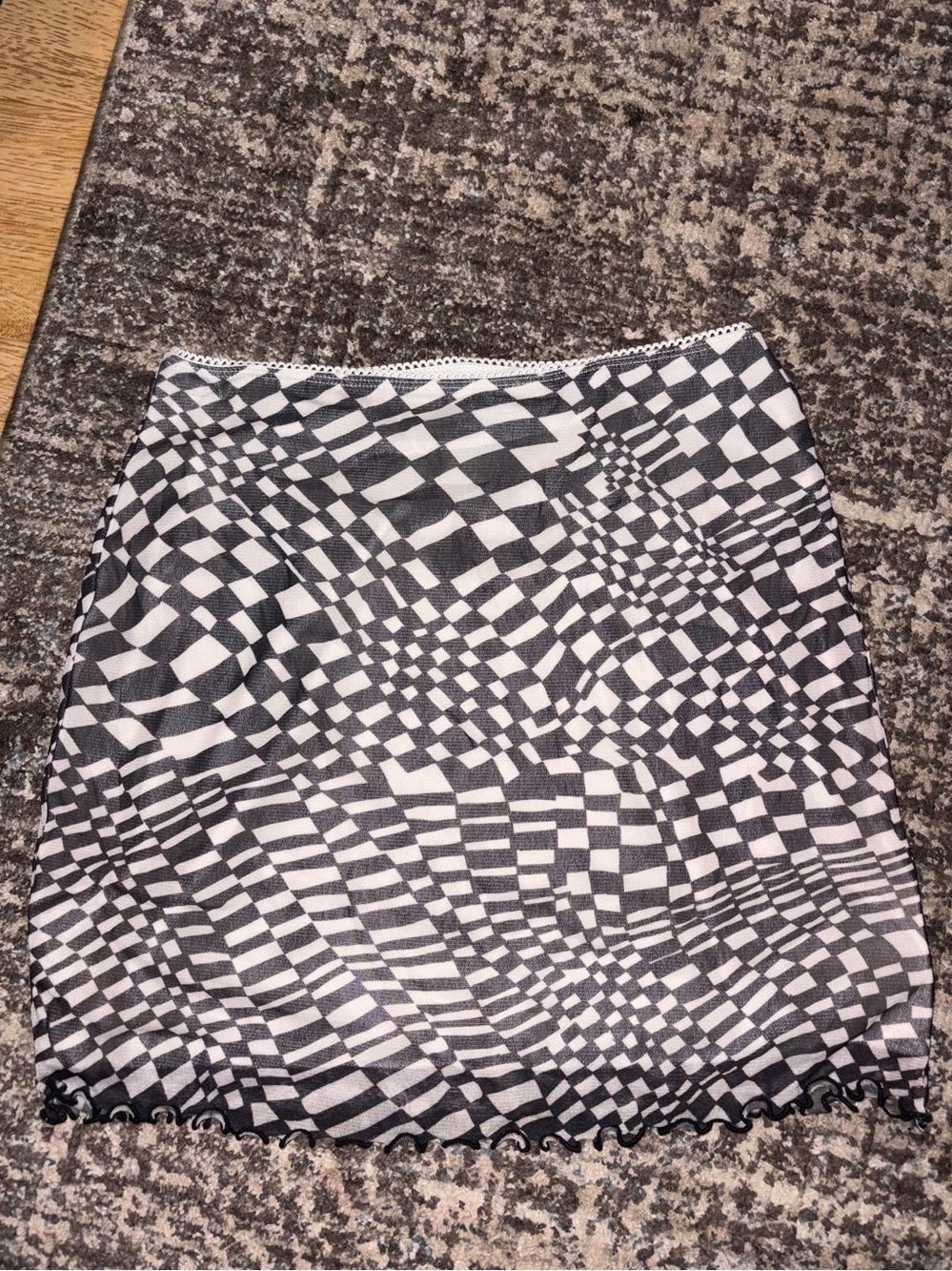Urban Outfitters Warped Checkerboard Mini Skirt — Size S